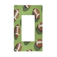 thumbnail image 1 of Yayeee Rocker Switch Wall Plate 1-Gang 4.6"x2.9" Home Decorative Outlet Cover, Game Day Footballs, 1 of 6