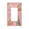thumbnail image 1 of Yayeee Rocker Switch Wall Plate 1-Gang 4.6"x2.9" Home Decorative Outlet Cover, Gingerbread Houses, 1 of 6