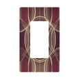 thumbnail image 1 of Yayeee Rocker Switch Wall Plate 1-Gang 4.6"x2.9" Home Decorative Outlet Cover, Gold Abstract Pattern, 1 of 6