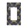 thumbnail image 1 of Yayeee Rocker Switch Wall Plate 1-Gang 4.6"x2.9" Home Decorative Outlet Cover, Gold Art Pattern, 1 of 6