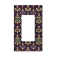 thumbnail image 1 of Yayeee Rocker Switch Wall Plate 1-Gang 4.6"x2.9" Home Decorative Outlet Cover, Gold and Purple Floral Pattern, 1 of 6