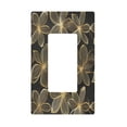 thumbnail image 1 of Yayeee Rocker Switch Wall Plate 1-Gang 4.6"x2.9" Home Decorative Outlet Cover, Golden Elegance, 1 of 6