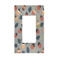 thumbnail image 1 of Yayeee Rocker Switch Wall Plate 1-Gang 4.6"x2.9" Home Decorative Outlet Cover, Gray Acorns Pattern, 1 of 6