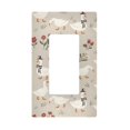 thumbnail image 1 of Yayeee Rocker Switch Wall Plate 1-Gang 4.6"x2.9" Home Decorative Outlet Cover, Gray Cartoon Goose Pattern, 1 of 6