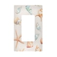 thumbnail image 1 of Yayeee Rocker Switch Wall Plate 1-Gang 4.6"x2.9" Home Decorative Outlet Cover, Gray Seashell, 1 of 6