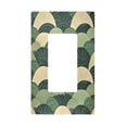 thumbnail image 1 of Yayeee Rocker Switch Wall Plate 1-Gang 4.6"x2.9" Home Decorative Outlet Cover, Green Abstract Shapes, 1 of 6