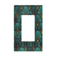thumbnail image 1 of Yayeee Rocker Switch Wall Plate 1-Gang 4.6"x2.9" Home Decorative Outlet Cover, Green Art Abstract Pattern, 1 of 6