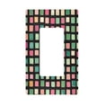 thumbnail image 1 of Yayeee Rocker Switch Wall Plate 1-Gang 4.6"x2.9" Home Decorative Outlet Cover, Green Block Pattern, 1 of 6