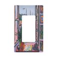thumbnail image 1 of Yayeee Rocker Switch Wall Plate 1-Gang 4.6"x2.9" Home Decorative Outlet Cover, Green Boat, 1 of 6