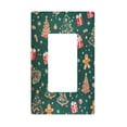 thumbnail image 1 of Yayeee Rocker Switch Wall Plate 1-Gang 4.6"x2.9" Home Decorative Outlet Cover, Green Christmas Gingerbread, 1 of 6