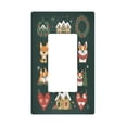 thumbnail image 1 of Yayeee Rocker Switch Wall Plate 1-Gang 4.6"x2.9" Home Decorative Outlet Cover, Green Christmas, 1 of 6