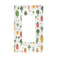 thumbnail image 1 of Yayeee Rocker Switch Wall Plate 1-Gang 4.6"x2.9" Home Decorative Outlet Cover, Green Cute Vegetables, 1 of 6
