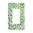 thumbnail image 1 of Yayeee Rocker Switch Wall Plate 1-Gang 4.6"x2.9" Home Decorative Outlet Cover, Green Dot Triangles Pattern, 1 of 6