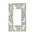 thumbnail image 1 of Yayeee Rocker Switch Wall Plate 1-Gang 4.6"x2.9" Home Decorative Outlet Cover, Green Floral Cat Pattern, 1 of 6