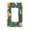 thumbnail image 1 of Yayeee Rocker Switch Wall Plate 1-Gang 4.6"x2.9" Home Decorative Outlet Cover, Green Floral Orange, 1 of 6