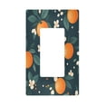 thumbnail image 1 of Yayeee Rocker Switch Wall Plate 1-Gang 4.6"x2.9" Home Decorative Outlet Cover, Green Floral Oranges, 1 of 6