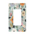 thumbnail image 1 of Yayeee Rocker Switch Wall Plate 1-Gang 4.6"x2.9" Home Decorative Outlet Cover, Green Floral Pattern, 1 of 6