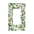 thumbnail image 1 of Yayeee Rocker Switch Wall Plate 1-Gang 4.6"x2.9" Home Decorative Outlet Cover, Green Floral, 1 of 6
