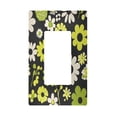thumbnail image 1 of Yayeee Rocker Switch Wall Plate 1-Gang 4.6"x2.9" Home Decorative Outlet Cover, Green Flower Pattern, 1 of 6