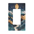 thumbnail image 1 of Yayeee Rocker Switch Wall Plate 1-Gang 4.6"x2.9" Home Decorative Outlet Cover, Green Mountains, 1 of 6