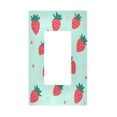 thumbnail image 1 of Yayeee Rocker Switch Wall Plate 1-Gang 4.6"x2.9" Home Decorative Outlet Cover, Green Strawberry, 1 of 6