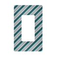 thumbnail image 1 of Yayeee Rocker Switch Wall Plate 1-Gang 4.6"x2.9" Home Decorative Outlet Cover, Green Stripes Pattern, 1 of 6