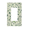 thumbnail image 1 of Yayeee Rocker Switch Wall Plate 1-Gang 4.6"x2.9" Home Decorative Outlet Cover, Green Triangles Pattern, 1 of 6