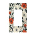 thumbnail image 1 of Yayeee Rocker Switch Wall Plate 1-Gang 4.6"x2.9" Home Decorative Outlet Cover, Large Red Floral Pattern, 1 of 6