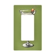 thumbnail image 1 of Yayeee Rocker Switch Wall Plate 1-Gang 4.6"x2.9" Home Decorative Outlet Cover, Light Black Martini, 1 of 6