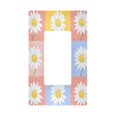 thumbnail image 1 of Yayeee Rocker Switch Wall Plate 1-Gang 4.6"x2.9" Home Decorative Outlet Cover, Light Blue Daisy, 1 of 6