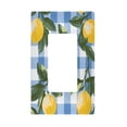 thumbnail image 1 of Yayeee Rocker Switch Wall Plate 1-Gang 4.6"x2.9" Home Decorative Outlet Cover, Light Blue Plaid, 1 of 6