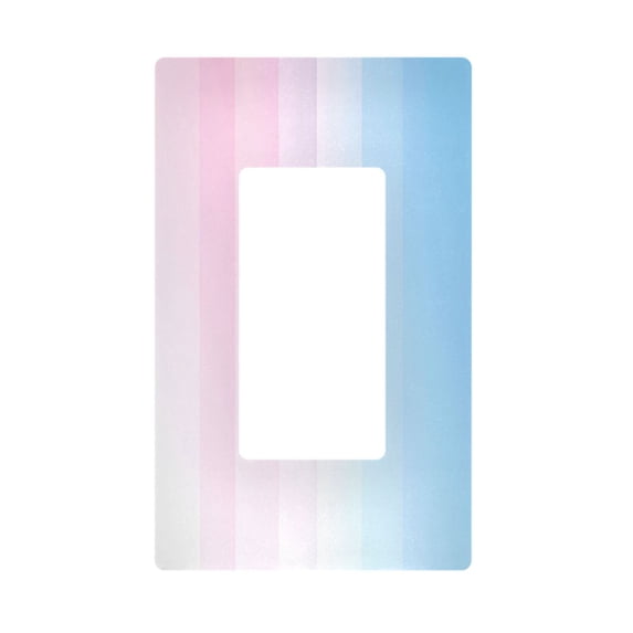 Yayeee Rocker Switch Wall Plate 1-Gang 4.6"x2.9" Home Decorative Outlet Cover, Light Blue Stripes