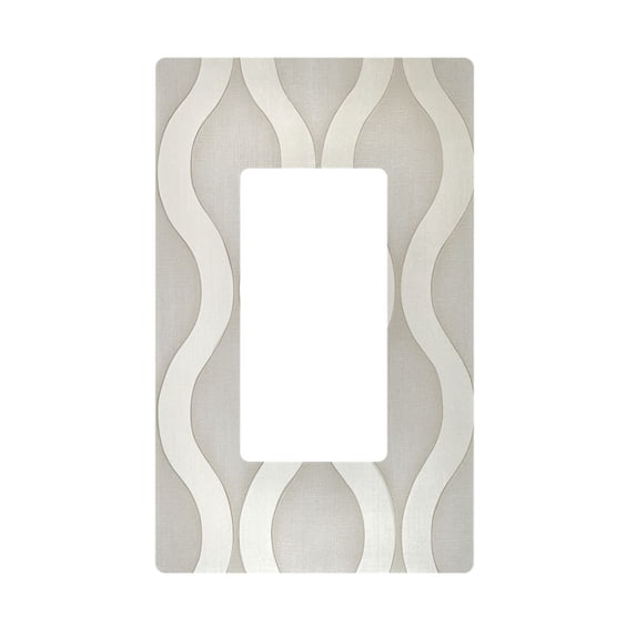 Yayeee Rocker Switch Wall Plate 1-Gang 4.6"x2.9" Home Decorative Outlet Cover, Light Gray Pattern