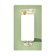 thumbnail image 1 of Yayeee Rocker Switch Wall Plate 1-Gang 4.6"x2.9" Home Decorative Outlet Cover, Light Green Martini, 1 of 6