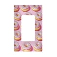 thumbnail image 1 of Yayeee Rocker Switch Wall Plate 1-Gang 4.6"x2.9" Home Decorative Outlet Cover, Light Pink Doughnuts, 1 of 6