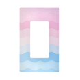 thumbnail image 1 of Yayeee Rocker Switch Wall Plate 1-Gang 4.6"x2.9" Home Decorative Outlet Cover, Light Pink Stripes, 1 of 6