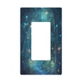 thumbnail image 1 of Yayeee Rocker Switch Wall Plate 1-Gang 4.6"x2.9" Home Decorative Outlet Cover, Magical Forest Glowing Lights, 1 of 6