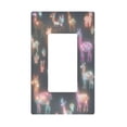 thumbnail image 1 of Yayeee Rocker Switch Wall Plate 1-Gang 4.6"x2.9" Home Decorative Outlet Cover, Neon Llamas Pattern, 1 of 6