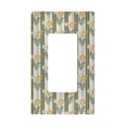 thumbnail image 1 of Yayeee Rocker Switch Wall Plate 1-Gang 4.6"x2.9" Home Decorative Outlet Cover, Olive Green Flowers, 1 of 6