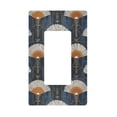 thumbnail image 1 of Yayeee Rocker Switch Wall Plate 1-Gang 4.6"x2.9" Home Decorative Outlet Cover, Orange Elegant Geometric, 1 of 6