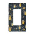 thumbnail image 1 of Yayeee Rocker Switch Wall Plate 1-Gang 4.6"x2.9" Home Decorative Outlet Cover, Orange Fireflies Pattern, 1 of 6