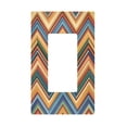 thumbnail image 1 of Yayeee Rocker Switch Wall Plate 1-Gang 4.6"x2.9" Home Decorative Outlet Cover, Orange Geometric, 1 of 6
