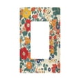 thumbnail image 1 of Yayeee Rocker Switch Wall Plate 1-Gang 4.6"x2.9" Home Decorative Outlet Cover, Orange Japanese Flowers Pattern, 1 of 6
