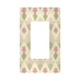 thumbnail image 1 of Yayeee Rocker Switch Wall Plate 1-Gang 4.6"x2.9" Home Decorative Outlet Cover, Pastel Green Geometric, 1 of 6
