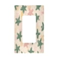 thumbnail image 1 of Yayeee Rocker Switch Wall Plate 1-Gang 4.6"x2.9" Home Decorative Outlet Cover, Pastel Pink Stars, 1 of 6