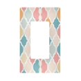 thumbnail image 1 of Yayeee Rocker Switch Wall Plate 1-Gang 4.6"x2.9" Home Decorative Outlet Cover, Pink Abstract Pattern, 1 of 6