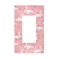 thumbnail image 1 of Yayeee Rocker Switch Wall Plate 1-Gang 4.6"x2.9" Home Decorative Outlet Cover, Pink Cartoon Swans Pattern, 1 of 6