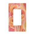 thumbnail image 1 of Yayeee Rocker Switch Wall Plate 1-Gang 4.6"x2.9" Home Decorative Outlet Cover, Pink Flowers, 1 of 6