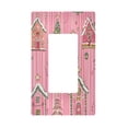 thumbnail image 1 of Yayeee Rocker Switch Wall Plate 1-Gang 4.6"x2.9" Home Decorative Outlet Cover, Pink Gingerbread House, 1 of 6