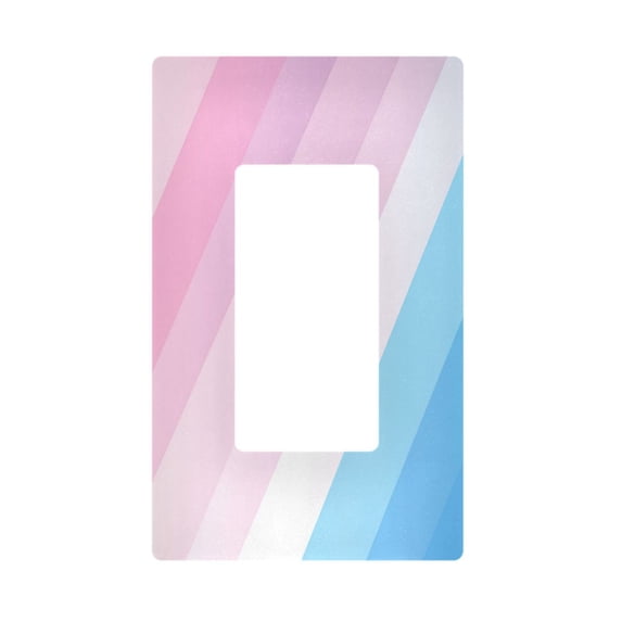 Yayeee Rocker Switch Wall Plate 1-Gang 4.6"x2.9" Home Decorative Outlet Cover, Pink Gradient